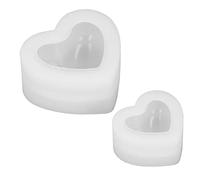 HEEPDD Stampo in Silicone, Stampo di Sapone per l'Aromaterapia con Aromaterapia a Forma di Cuore a Forma di Cuore 3D, per Mestieri Fai -da -te, Dando Nan