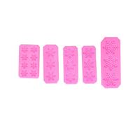 HEEPDD Stampo per Fiocchi di da 5 Pezzi, Materiale Siliconico Non Viscoso, Flessibile, Facile da Pulire, con Forme Uniche, per Intonaco per Aromaterapia, Torta Al Cioccolato,