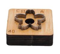 HEEPDD Stampo per Tagliare Pelle a Fiore, Fustella per Pelle a Forma Floreale con Legno Massiccio e Acciaio Al Carbonio, per Decorazioni Fai-da-te in Pelle su Portachiavi di Borse (40 mm)