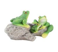 HEEPDD Statua della Rana, Statue da Esterno Decorazione per Interni, con Simpatica Forma di Rana Vivida, per Giardino Patio Paesaggio Decorazioni per Piante Domestiche Statua della, Prato per da