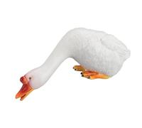 HEEPDD Statua di Oca in Resina Decorazione da Giardino, Divertente Scultura di Oca da Portico Statua di Animale da Esterno Dipinta a Mano per Prato Patio Cortile Portico Anteriore Decorazione (Apri