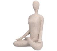 HEEPDD Statua di Posa Yoga, Figurine in Resina Arenaria Nordica per l'arredamento dell'home Office, Design Unico, Alta qualità, Decorazione da Scrivania Ideale per gli Amanti dello Yoga (BL560)