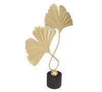 HEEPDD Statue Metal Ginkgo Leaf Ornament, Foglia d'oro Statue Desktop Decorazione Scultura per Soggiorno Camera da Letto Office Bookshelf Nan