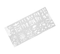 HEEPDD Stencil per Pittura da 12 Pezzi, con Motivi Multipli per Arte Fai-da-te su Legno, Pareti, Quaderni e Carte Stencil per Pittura da 12 Pezzi, Materiali Artistici Riutilizzabili in Plastica PET