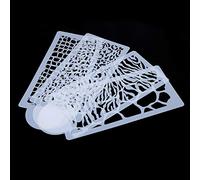 HEEPDD Stencil per Torta da 4 Pezzi, Materiale per Stencil Set di per Torta per Matrimoni, Compleanni e Occasioni Speciali per da 4 Pezzi, da Forno Flessibile in PVC per Uso Alimentare da