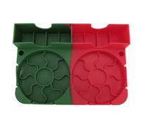 HEEPDD Stendino per Bottiglie d'acqua, Silicone Alimentare, Base Antiscivolo, Efficiente Supporto per Asciugare Tazze per Uso in (Verde e Rosso)