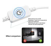 HEEPDD Striscia LED per Macchina da Cucire con luminosità Regolabile, Striscia LED Flessibile Alimentata Tramite USB per Macchine da Cucire Domestiche e Industriali Nan (WHITE)