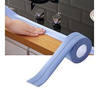HEEPDD Striscia Sigillante in PVC, Rivestimento Sigillante Autoadesivo Impermeabile per Vasca da Bagno, Lavandino, con Facile Installazione Stacca e Incolla (BLUE)