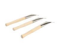 HEEPDD Strumenti di Marcatura e Tracciamento Strumenti Versatili di Scultura di Argilla Compatta e Pratiche per Artisti 3pcs Faggio in Legno Ceramica Batik Pinne Penne Nan Ceramica Forniture