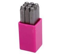 HEEPDD Strumenti di Stampaggio in Acciaio a Carbone 40cr, Kit di Gioielli Set di Punzonatura in Metallo Che Producono un Kit di Impronta con Scatola di Stoccaggio in Plastica per Legno (510#13)