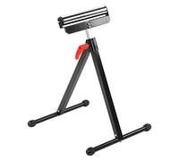 HEEPDD Supporto a Rullo Regolabile, Supporto per Banco da Lavoro in Tubo D'Acciaio Resistente con Rullo Cromato e Piedini Antiscivolo, per Attrezzature per Seghe e Accessori per