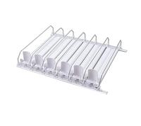 HEEPDD Supporto Automatico delle Bevande Alla Spinta con 6 File per L'organizzazione di Frigoriferi a Grande capacità da 15 Pollici (WHITE)