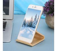 HEEPDD Supporto per Cellulare, Supporto in Legno, per Telefono Regolabile per Tablet, Finitura in Noce Chiaro, Perfetto per l'uso in Ufficio (Leggero)