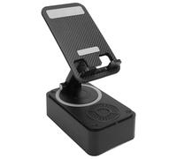 HEEPDD Supporto per Telefono Cellulare con Altoparlante, Supporto Antiscivolo a 360 Gradi con Porta di Ricarica Riservata per per Telefono Cellulare con Altoparlante per Casa e Viaggio, Materiale ABS,