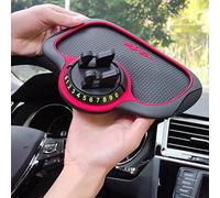 HEEPDD Supporto per Telefono Girevole a 360 Gradi, Tappetino in Gel Antiscivolo per Cruscotto dell'Auto, Facile Usare con Angolo di Visione Regolabile per Tutti i Modelli di Auto (#4)