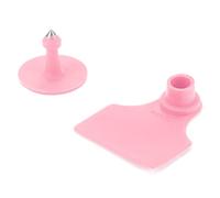 HEEPDD Tag dell'orecchio, 100 Set di Bestiame in Plastica Premium Tag Auricolare Vibranti Comodo Auricolare per Maialini da Boto (PINK)