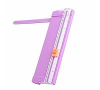 HEEPDD Taglierina di Carta con Scala Chiara 5 Opzioni di Colore Design Pieghevole Portatile in Acciaio Carbone per Artigianato Etichette Etichette Forniture da Scrapbooking da 10,6 (PURPLE)