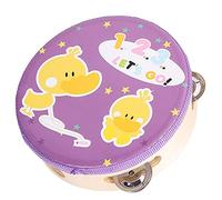 HEEPDD Tamburello per Bambini, Giocattolo a Percussione Portatile con Motivi Colorati, Piatti da Dito in Metallo, Facile da Suonare e Portatile per Feste e Giochi (anatra)