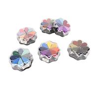 HEEPDD Tampone di Inchiostro per Timbri a Forma di Fiore, 8 Colori Metallici Inchiostro a Base di Olio per Creazione di Cartoline e Lavori Artigianali, Tampone di a Forte Copertura Che Non Sbiadisce