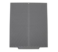 HEEPDD Tappetino per Piatti in Silicone, Tappetino per Asciugatura Piatti Antiscivolo Grande 485x40 5mm/19,09x15,94 Pollici di Resistenza Al Calore per la (GREY)