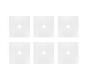 HEEPDD Tappetino per Stufa a Gas, 6pcs Slustra Pad Accessori da per la Guardia del Piano Cottura NAN (SILVER)