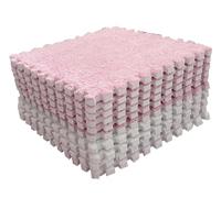 HEEPDD Tappeto a Pavimento in Piega in Schiuma di Peluche, Tappeto Bloccante a Colori Morbido per Camera da Letto, Tappetino Puzzle Cuttabile da 10 Pezzi per Prevenire lo Slittamento, Facile da