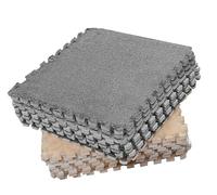 HEEPDD Tappeto a Pavimento in Piega in Schiuma di Peluche, Tappeto Bloccante a Colori Morbido per Camera da Letto, Tappetino Puzzle Cuttabile da 10 Pezzi per Prevenire lo Slittamento, Facile da