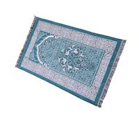 HEEPDD Tappeto da Preghiera in Cotone di Alta qualità, Spesso e Morbido, con Ricami e Nappe Squisiti, Ideale per L'arredamento della Casa, Regalo Islamico per Ramadan Ed Eid. Include (GREEN)