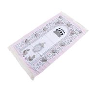 HEEPDD Tappeto da Preghiera, Tappetino Islamico Spesso Morbido e Vellutato con Elegante Nappa, per Donne Uomini Bambini Preghiera Meditazione Decorazione Domestica (PINK)