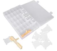 HEEPDD Tavola per Avvolgimento Punto Croce, Kit Avvolgitore per Bobine con 2 Fermagli per Filo e Strumento per Segnaletica Digitale, per Accessori di Cucito Fai da Te e Organizzazione del Filo da