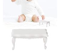 HEEPDD Tavolino in Miniatura, Marrone, Legno, Scala 1/12, 3,5x1,7 Pollici, Accessori per Mobili per Casa delle Bambole da Esporre (WHITE)