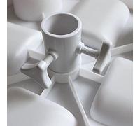 HEEPDD Tavolino per Ombrellone da Spiaggia da 17 Pollici con Portabicchieri, Scomparti per Snack, Colore Bianco, Adatto per Piscina, Patio, Uso in Giardino (WHITE)