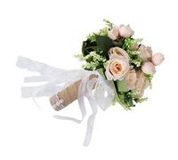HEEPDD Tenendo Fiori, Bouquet da Sposa Moderno Realistico Artificiale Conservabile per la Fotografia per Il Matrimonio (Champagne)