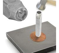 HEEPDD Timbro in Acciaio, Punzone in Metallo in Acciaio CR V per Personalizzare la Pelle, Incidere Motivi a Cuore, Ideale per Artigiani e Artigiani (Acciaio ad alto tenore di carbonio 2)