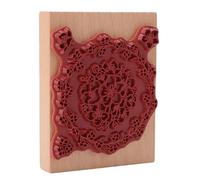HEEPDD Timbro in Gomma in Legno, Francobolli in Legno Elegante Francobollo Floreale Elegante First per i Pianificatori Carte e Lettere di Gomma in, Facile da Usare in Decorativo Compatto Compatto