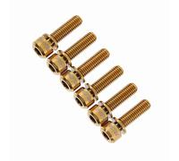 HEEPDD Titanio Aloia M5 X 18 Mm Bike con Stella in Bicicletta, Vite Dell'asta Ad Alta Resistenza per i Ciclisti (Gold)