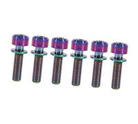 HEEPDD Titanio Aloia M5 X 18 Mm Bike con Stella in Bicicletta, Vite Dell'asta Ad Alta Resistenza per i Ciclisti (Lucido; 3x2,6 mm)