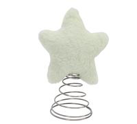 HEEPDD Topper per Albero di Natale con Stella in Peluche, Decorazione per la Cima dell'Albero di Natale con Stella Soffice in Poliestere di Alta qualità per le Decorazioni Natalizie delle Vacanze