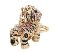 HEEPDD Torna Tigre, Scintillante Crystal Rhinestone Car Keyring Borse Borse Borsa per le Donne Accessori per il Portachiavi di Charms Charms Nan (PINK)