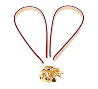 HEEPDD Tracolla per Borsa, 2 Pezzi 21,7 Pollici Manici per Borsa in Pelle Fatti a Mano con Rivetti in Oro Chiaro per Borsa a Tracolla(Salmone Rosa)