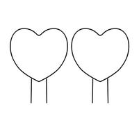 HEEPDD Traliccio da Giardino in Ferro, Robusto Supporto da Arrampicata in Metallo a Forma di Cuore per Uso Interno Ed Esterno, Supporta Viti e Piante Rampicanti, 13 Pollici X 9 Pollici (BLACK)