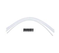 HEEPDD Tubo Flessibile per Schiuma di Latte in Silicone da 4 Pezzi 38 Cm Trasparente + Kit di Sostituzione 8 Connettori, per Macchina da caffè Automatica Cappuccino Latte Foam System (4 tubi