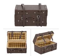 HEEPDD Valigia Giocattolo, Materiale in Stoffa e Legno per la Valigia Giocattolo per la Ricreazione della Casa delle Bambole, in Miniatura per Bambini, Giocattoli per Bambini