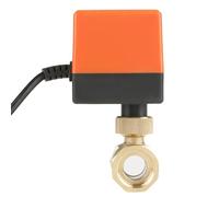 HEEPDD Valvola a Sfera Motorizzata, 0,75 Pollici Chiusura Automatica, | Attuatore elettrico a 2 vie in ottone forgiato, silenzioso 40 dB, guarnizione a tenuta stagna 1,6 MPa, sede in PTFE per