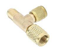 HEEPDD Valvola del Refrigerante, Costruzione in Ottone, Valvola di Carica Compatta per Sistemi Mini Split di Climatizzazione R410A R134A R12 R22