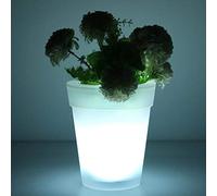 HEEPDD Vaso da Fiori Luminoso a LED, Vaso per Orchidee Ricaricabile Impermeabile con Telecomando per l'arredamento del Giardino Domestico e del Balcone (Con telecomando)