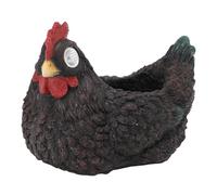 HEEPDD Vaso per Fioriera con Statuetta di Gallina Ad Energia Solare, Rilevamento Automatico della Luce, Materiale in Resina Impermeabile, Decorazione per Giardino Esterno, Perfetto per Cortili,