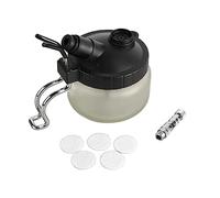 HEEPDD Vaso per la Pulizia dell'aerografo, Barattolo in Vetro con Supporto, Ideale per gli Strumenti per la Pulizia dell'aerografo e l'uso della Pistola a Spruzzo per gli Appassionati di Nail Art