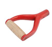 HEEPDD Vice Impugnatura di Lama Ergonomica con una Maniglia di Legno per Strumento da Giardino, Facile Installare una Mano a Forma di Scavo e Rastrellatura, Adatto a Spalla e Forchette (rosso)