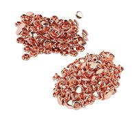 HEEPDD Viti Rivetti, Borchie in Metallo per Lavorazione della Pelle, Oro Rosa Alta Durezza, 100 Set 6x8mm per Borse e Cinture (ferro 3)